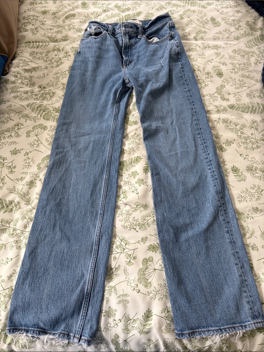 Abercrombie & Fitch Light Blue Wide Leg Jeans